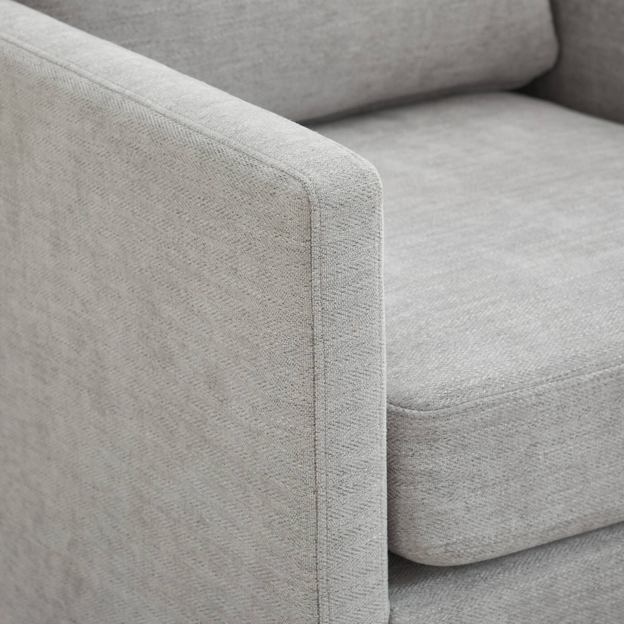 Alt View 6. GOODSILO - Modern Square Swivel Accent Chair with 360-Degree Rotation for Living Room and Bedroom - Light Gray.