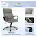 Angle. Serta - Hannah Upholstered Executive Office Chair with Pillowed Headrest - Soft Plush - Gray.