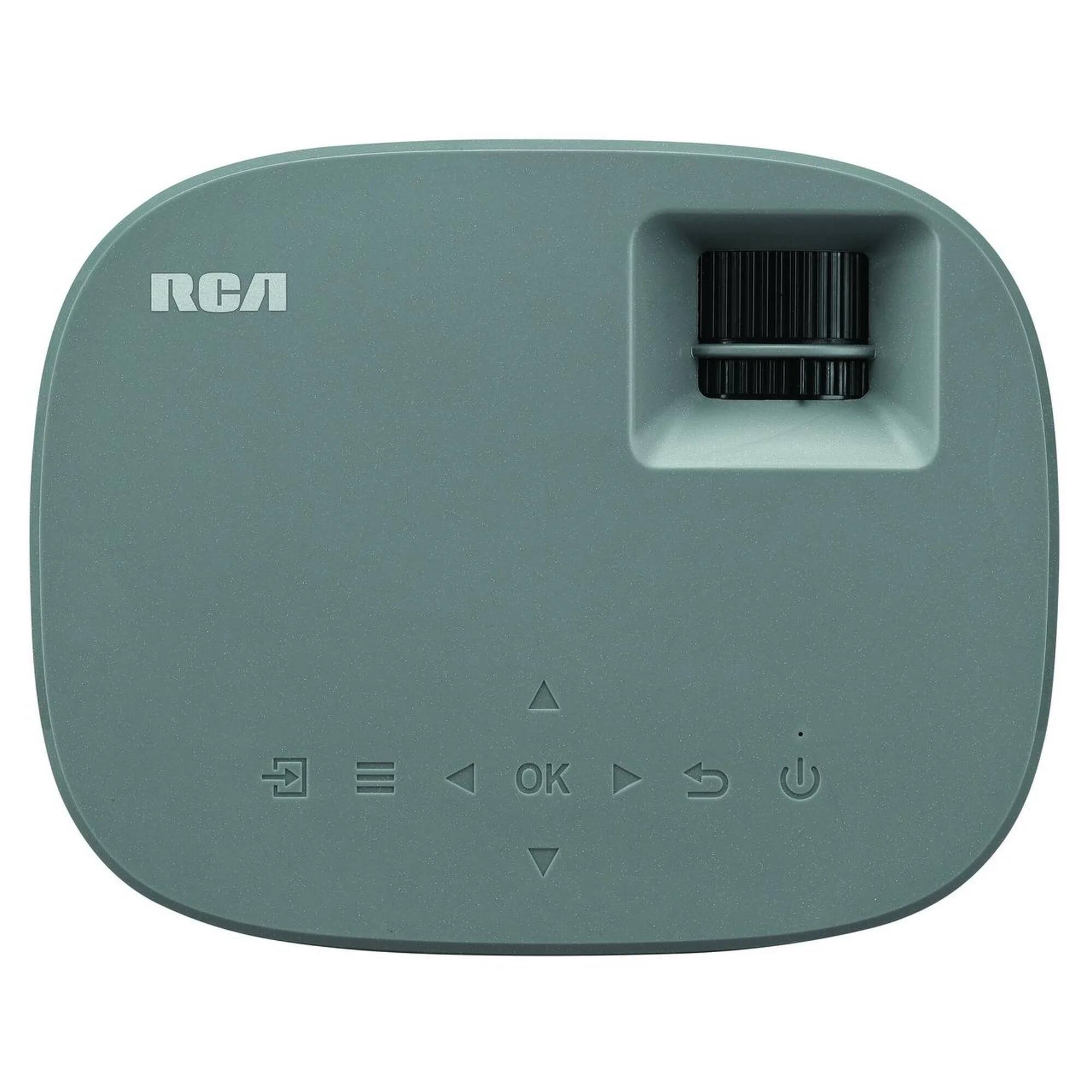 Alt View 1. RCA - RPJ185 720P HD Smart Home Theater Projector with ROKU Express Stick, 150 ANSI - Silver.