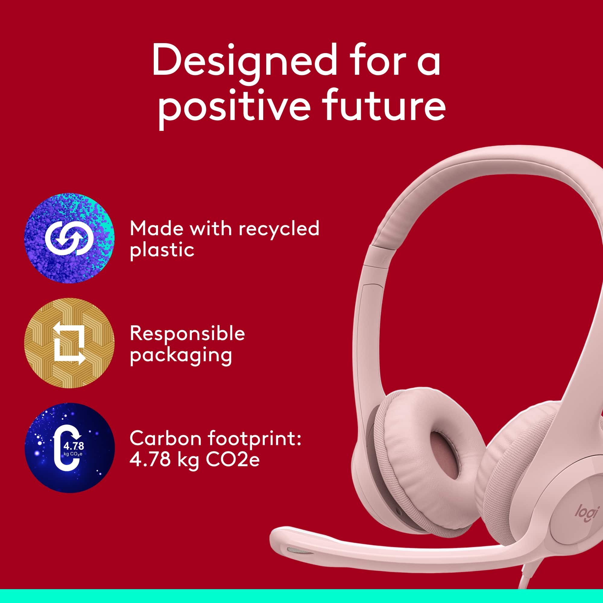 Designed for a positive future Made with recycled plastic Responsible packaging Carbon footprint: 4.78 kg CO2e