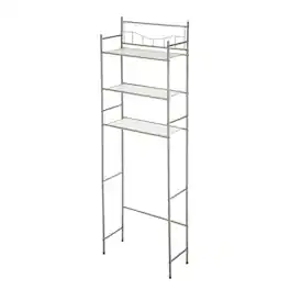Mainstays - 3 Shelf Over The Toilet Bathroom Space Saver in Satin Nickel - Silver
