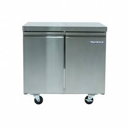 Magic Chef - Commercial 36 in. 8.9 cu. ft. Auto Defrost Under Counter Freezer - Stainless Steel