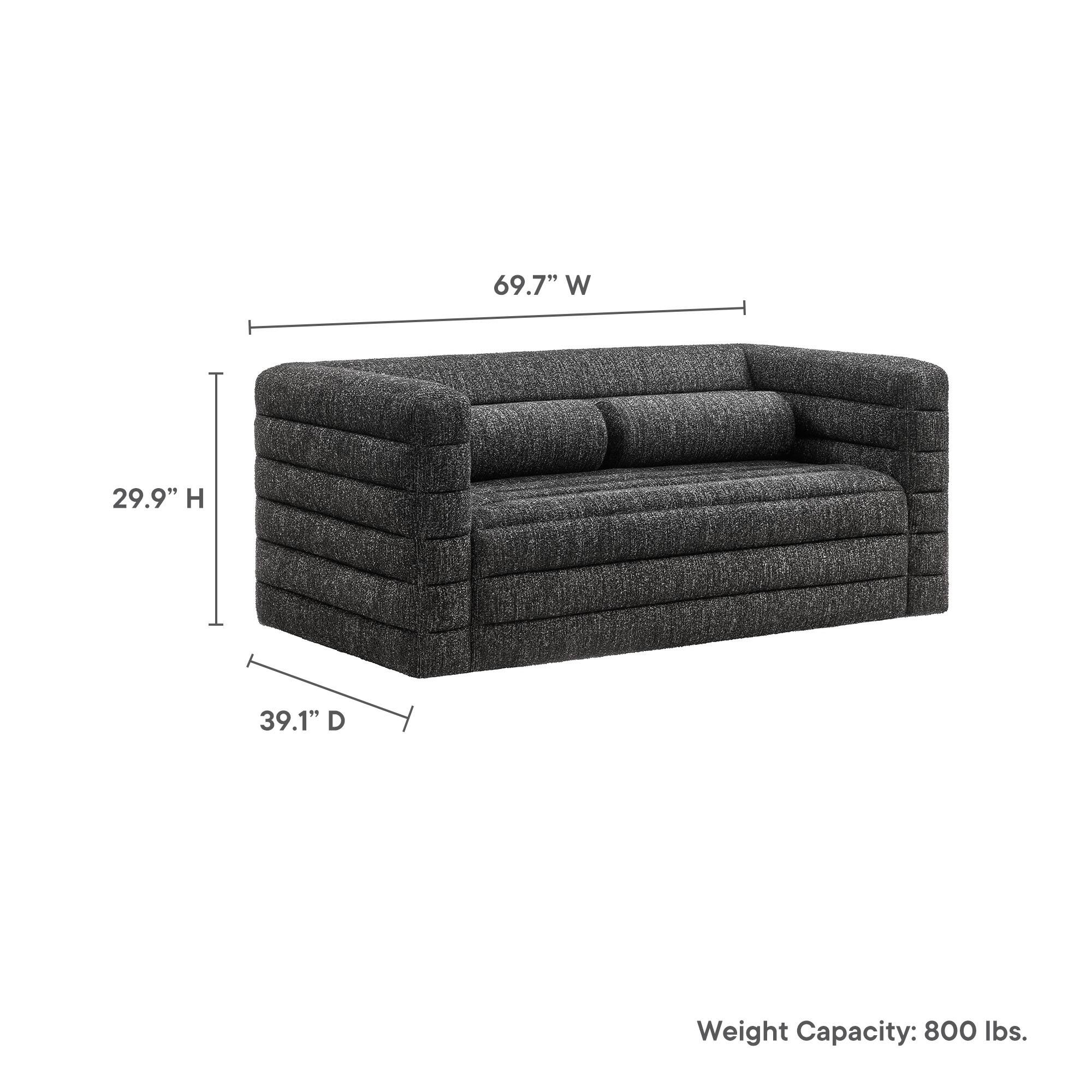 69.7" W x 29.9" H x 39.1" D  
Weight Capacity: 800 lbs.