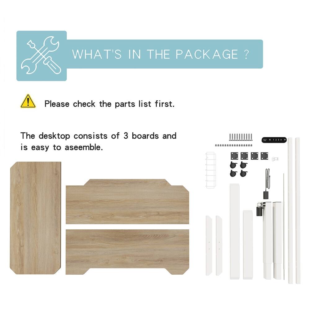 WHAT'S IN THE PACKAGE ? ? ! Please check the parts list first. The desktop consists of 3 boards and is easy to assemble.