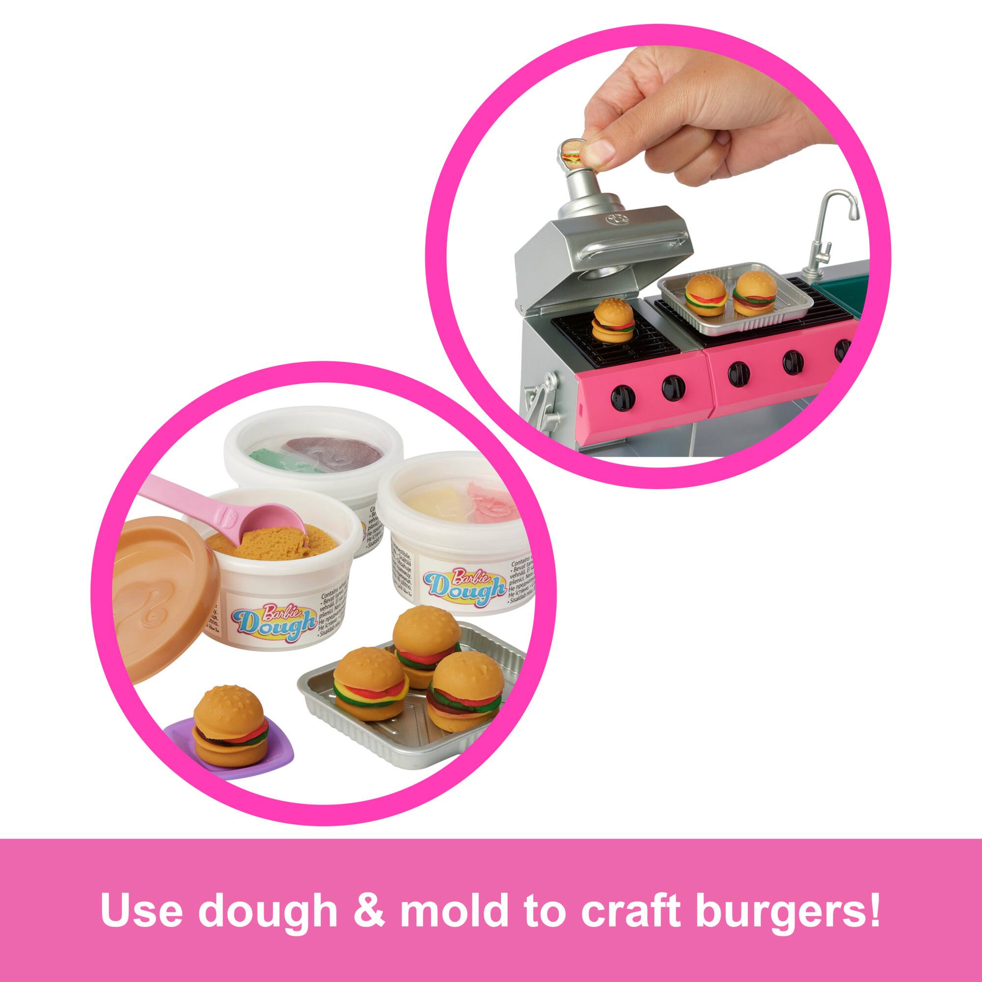 Use dough & mold to craft burgers!
