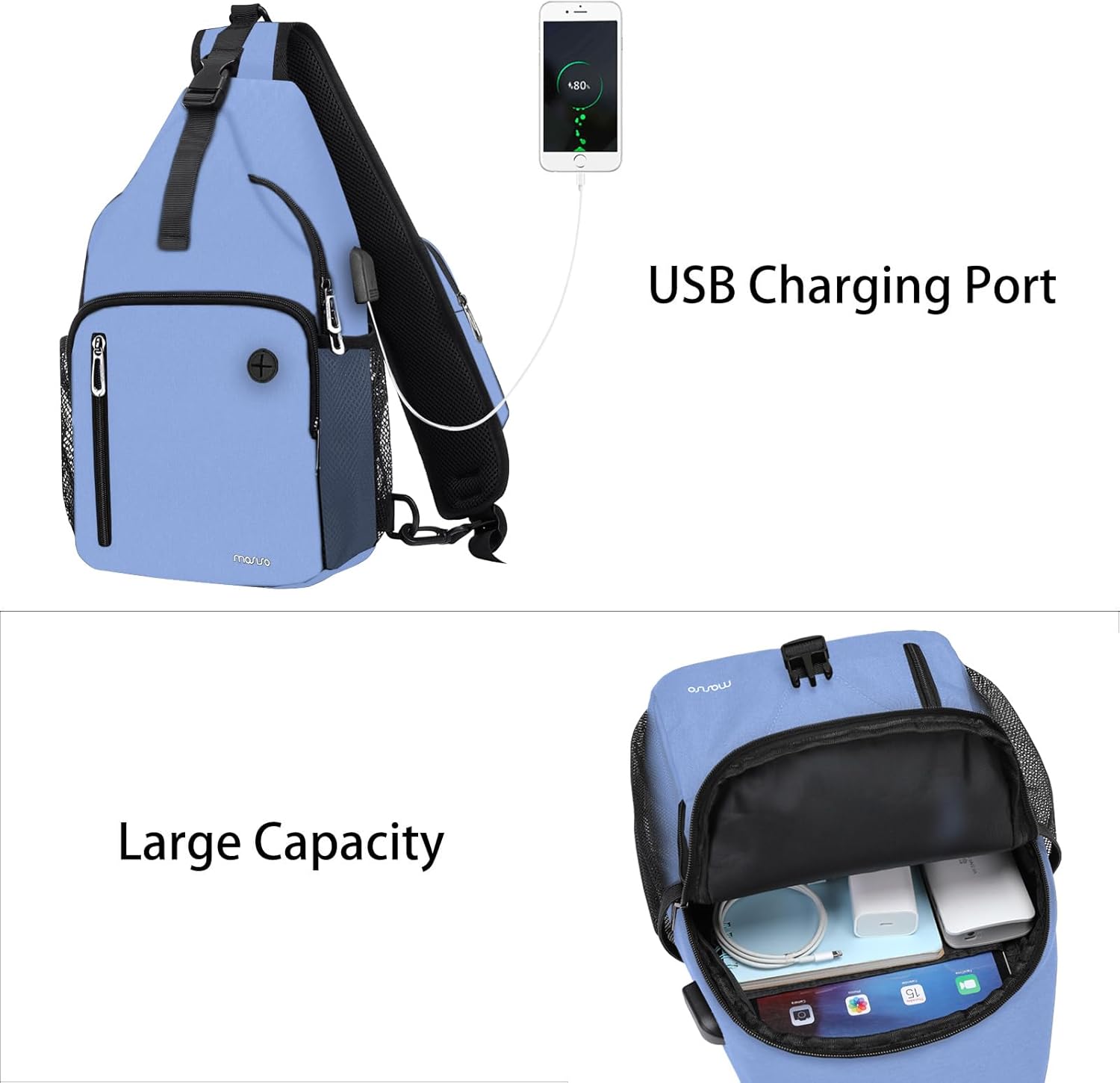 USB Charging Port

Large Capacity