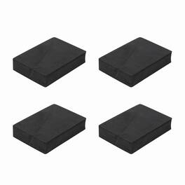 Unique Bargains - Single Sided Speaker Isolation Pads 90x65x20mm Square EVA Acoustic Foam Anti-Vibration Feet for Speaker Subwoofer, 4pcs - Black