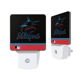 Keyscaper - Miami Marlins Primary Logo Stripe Design Nightlight 2-Pack - Multicolor