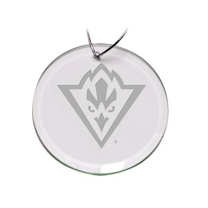 Front. Jardine - UNC Wilmington Seahawks 3'' Glass Round Ornament - Multicolor.