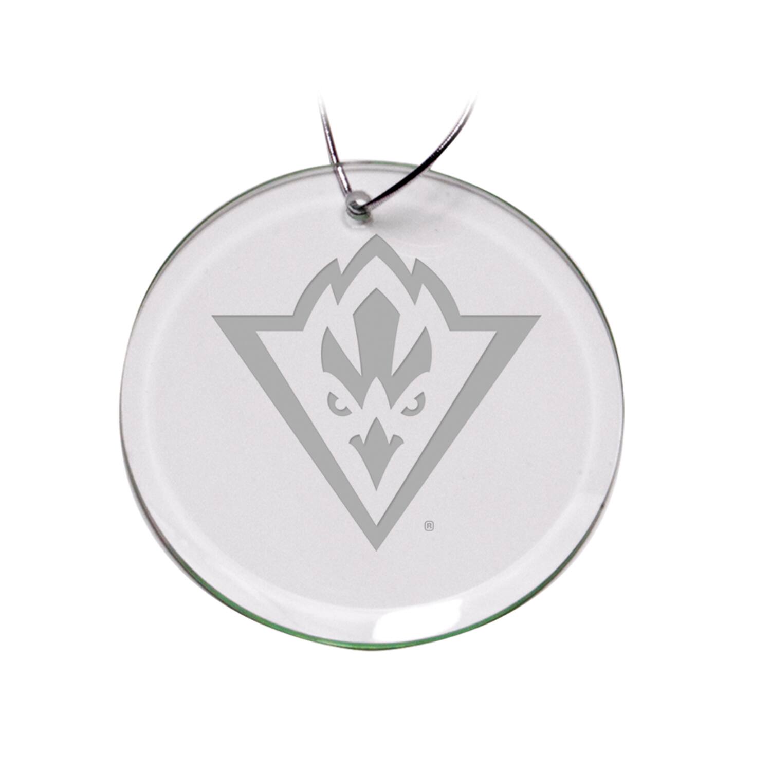 Front. Jardine - UNC Wilmington Seahawks 3'' Glass Round Ornament - Multicolor.