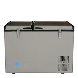 Whynter - 62 Quart Dual Zone Portable Fridge/ Freezer 12/24V DC & 110V AC - Gray