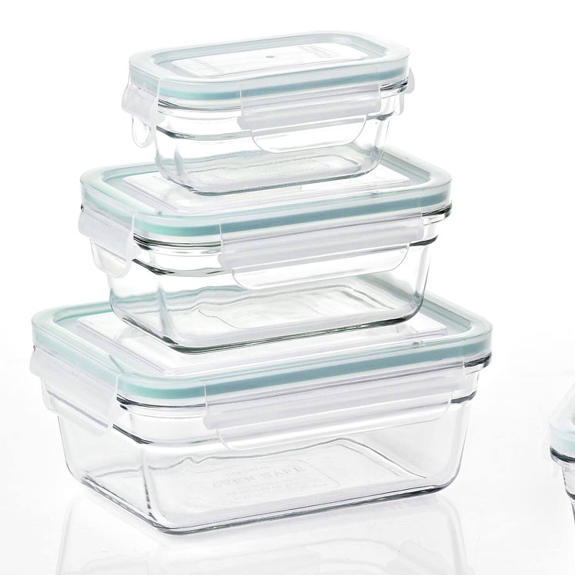 Alt View 4. Glasslock - Glasslock Oven and Microwave Safe Glass Food Storage Containers 10 Piece Set - Clear.