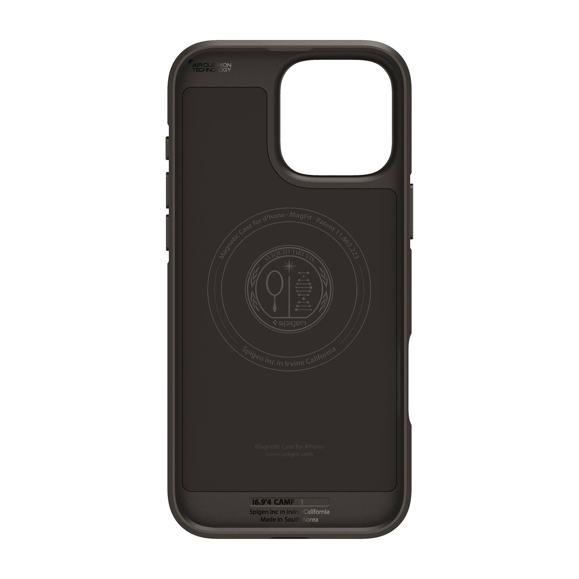 Aircue AR Soa Techno.Oot Cot iPhone MagFit for Patent Case 1 etic Magnetic ALIOUID S1BE VIS 863,223 To spigen Spigen Inc in Irvine California Magnetic Case for @hone [www.spigen.com](http://www.spigen.com) 16.9'4 CAMF 1 Spigen Inc in Irvine California Made in South Corea