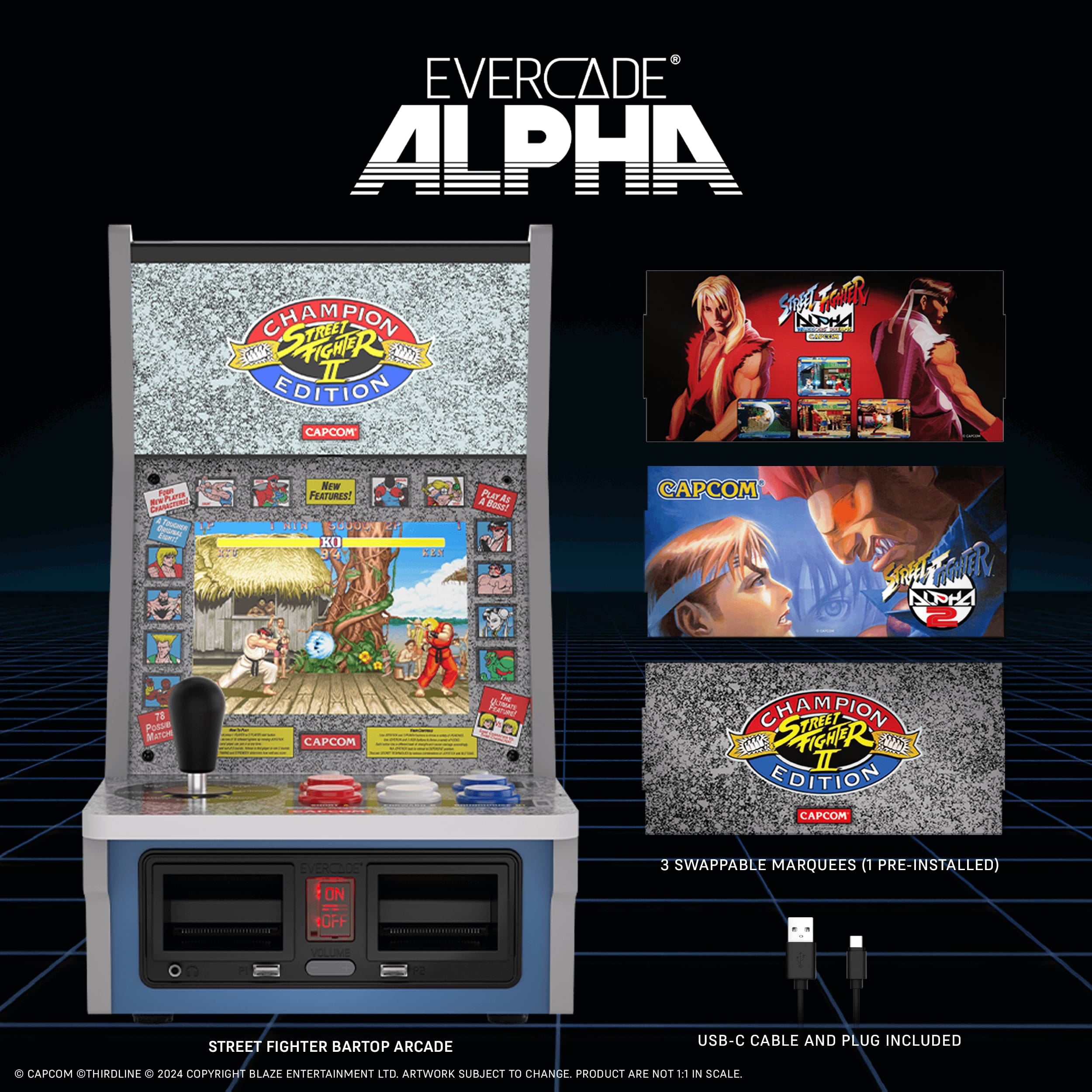 Evercade Alpha Street Fighter Bartop Arcade FG-STRE-CON-USA-ARC
