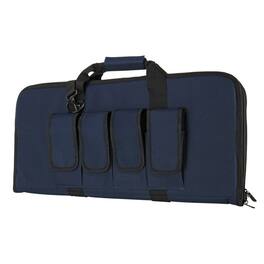 NcSTAR - Vism Soft Padded Subgun, AR & AK Pistol Case, 28"L x 13"H, Blue with Black Trim - Black/Blue