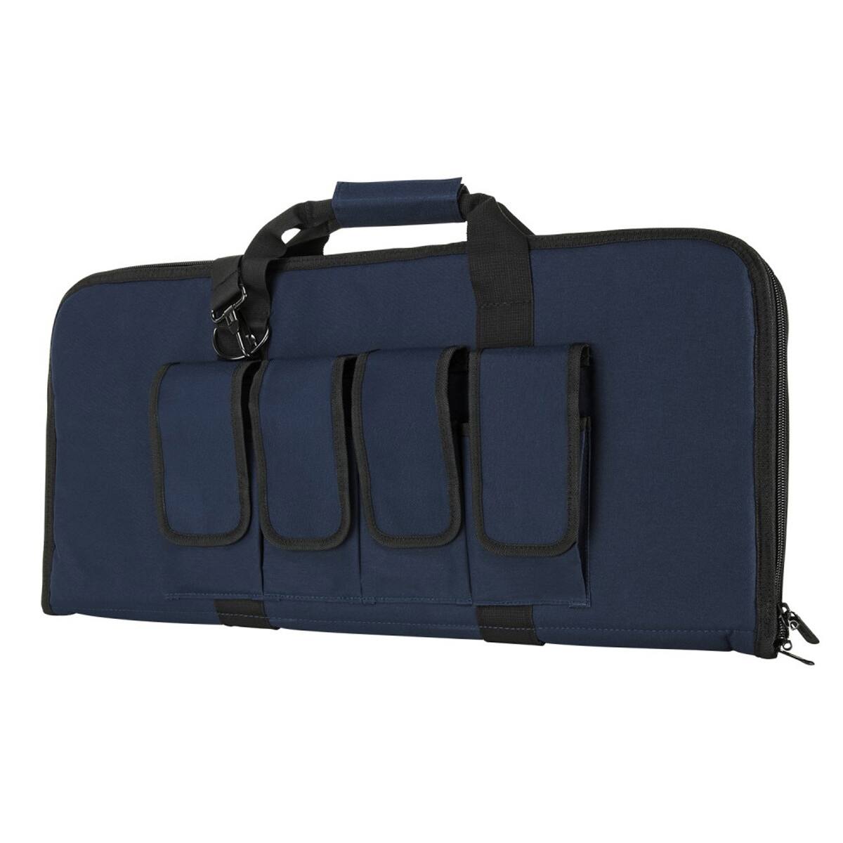 Front. NcSTAR - NcSTAR Vism Soft Padded Subgun, AR & AK Pistol Case, 28"L x 13"H, Blue with Black Trim - Blue/Black.