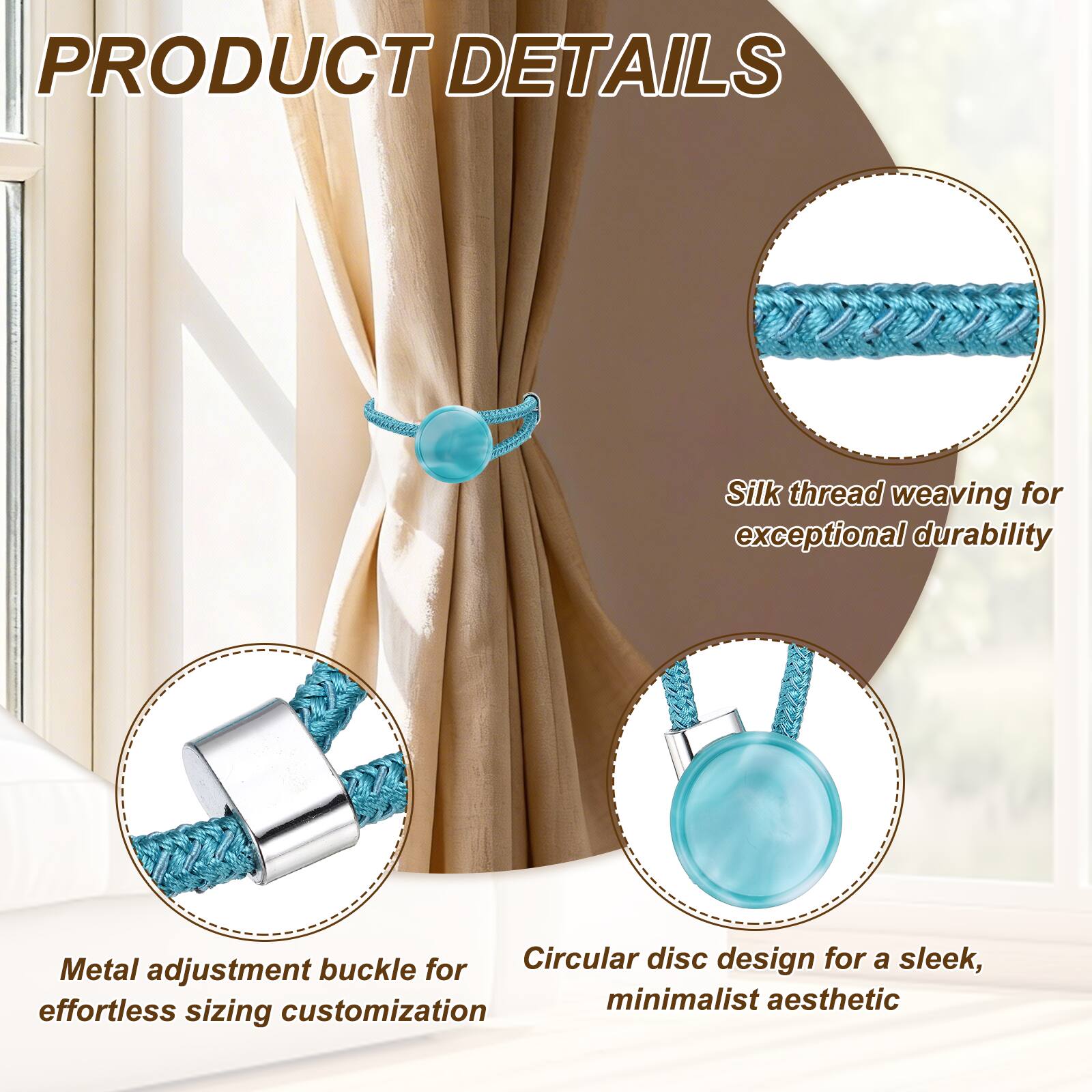 PRODUCT DETAILS

- Silk thread weaving for exceptional durability
- Metal adjustment buckle for effortless sizing customization
- Circular disc design for a sleek, minimalist aesthetic