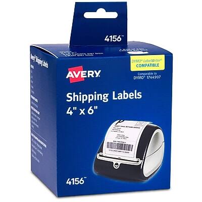 Avery - Thermal Shipping Labels, 4" x 6", Matte 220 Labels/Roll (4156) - White
