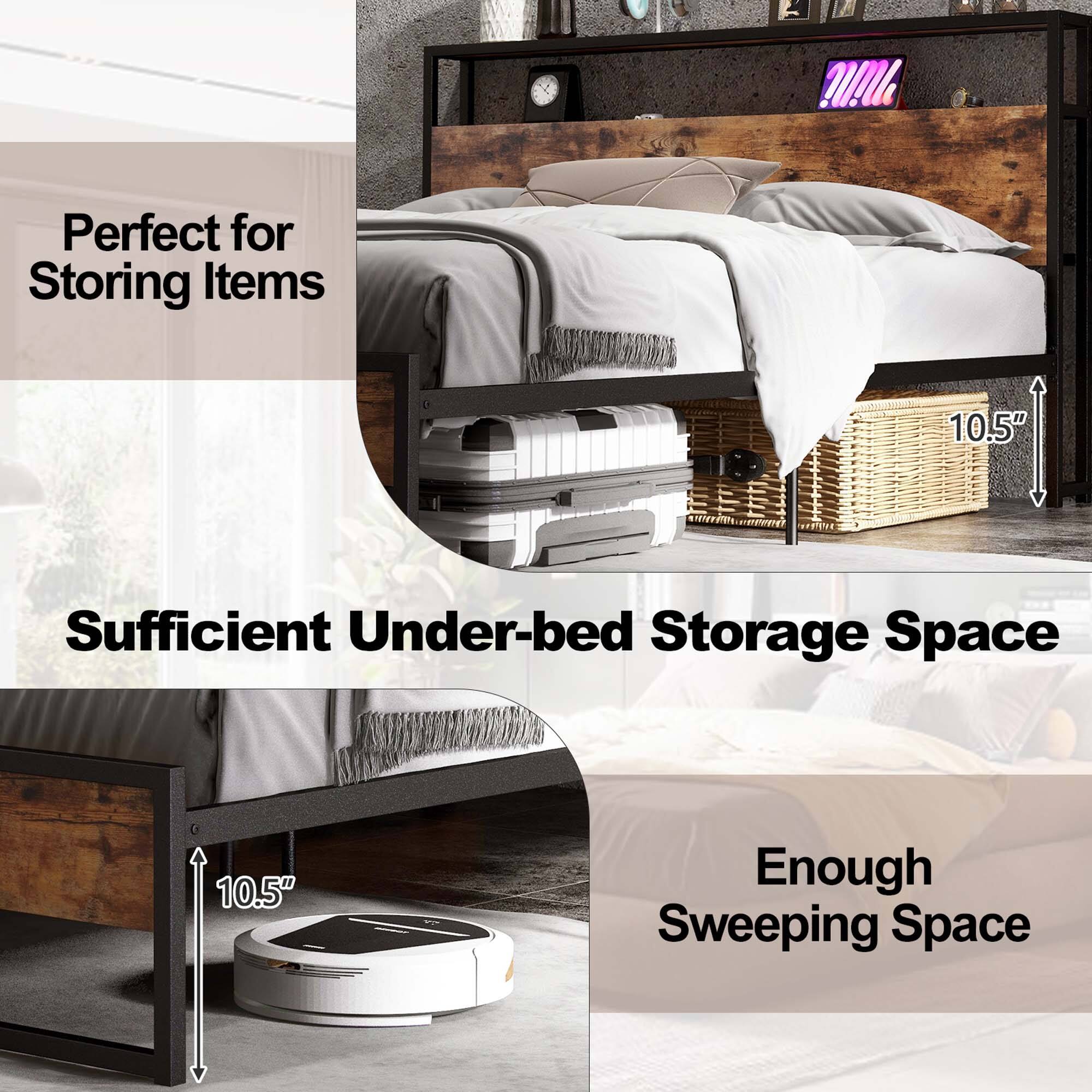 Perfect for Storing Items, Sufficient Under-bed Storage Space, Enough Sweeping Space