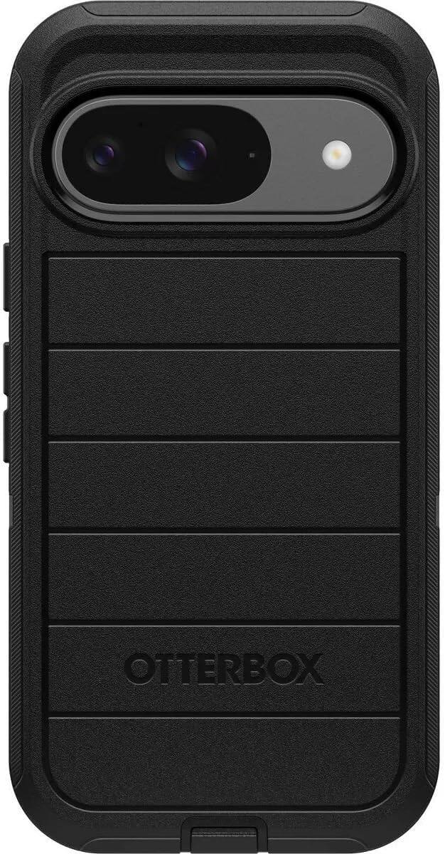 Front. OtterBox - OtterBox Google Pixel 9 & Pixel 9 Pro (Only) Defender Series Case - Case Only - Rugged & Durable - with Port Protection - Black.