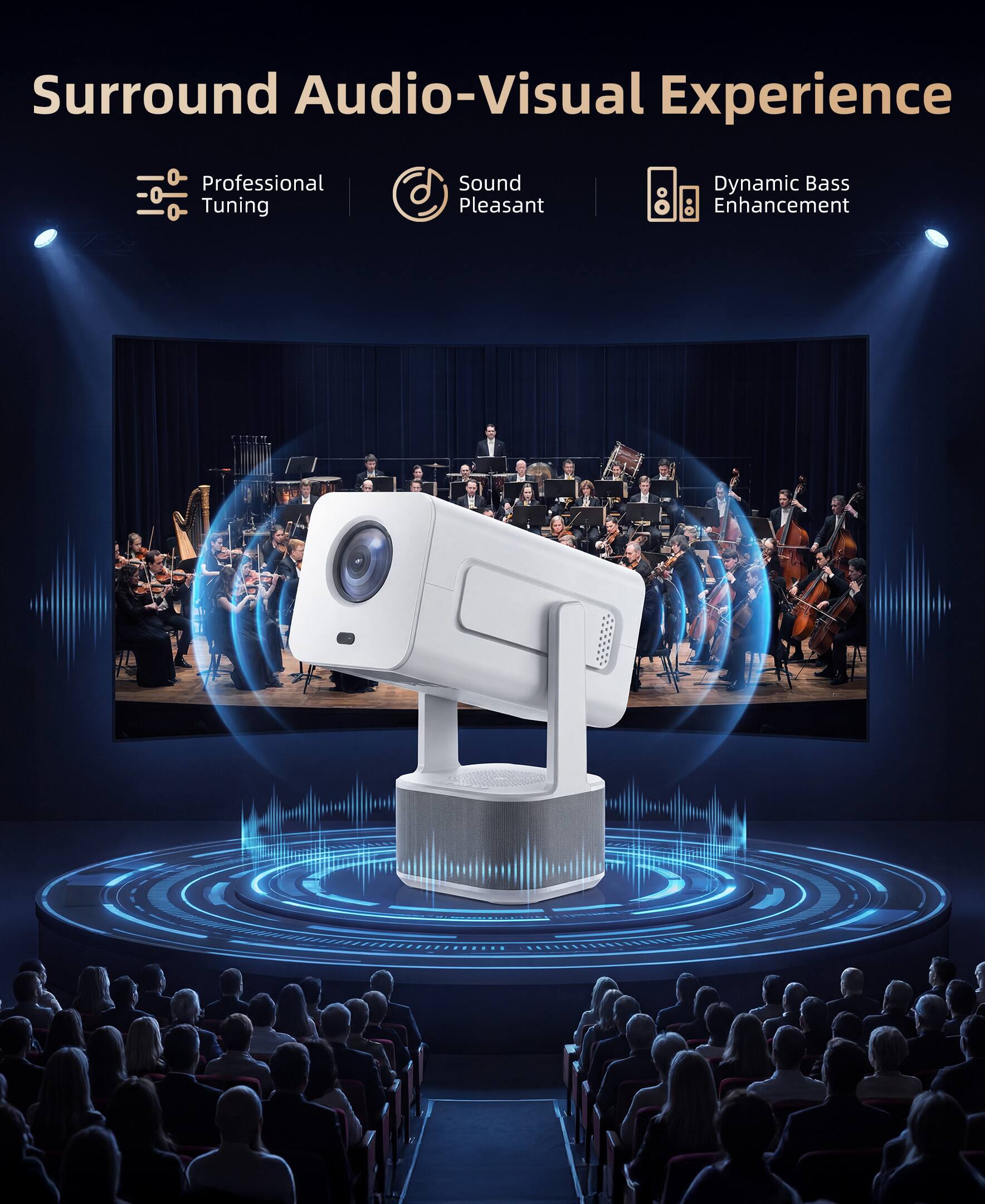 Surround Audio-Visual Experience

- Professional Tuning
- Sound Pleasant
- Dynamic Bass Enhancement