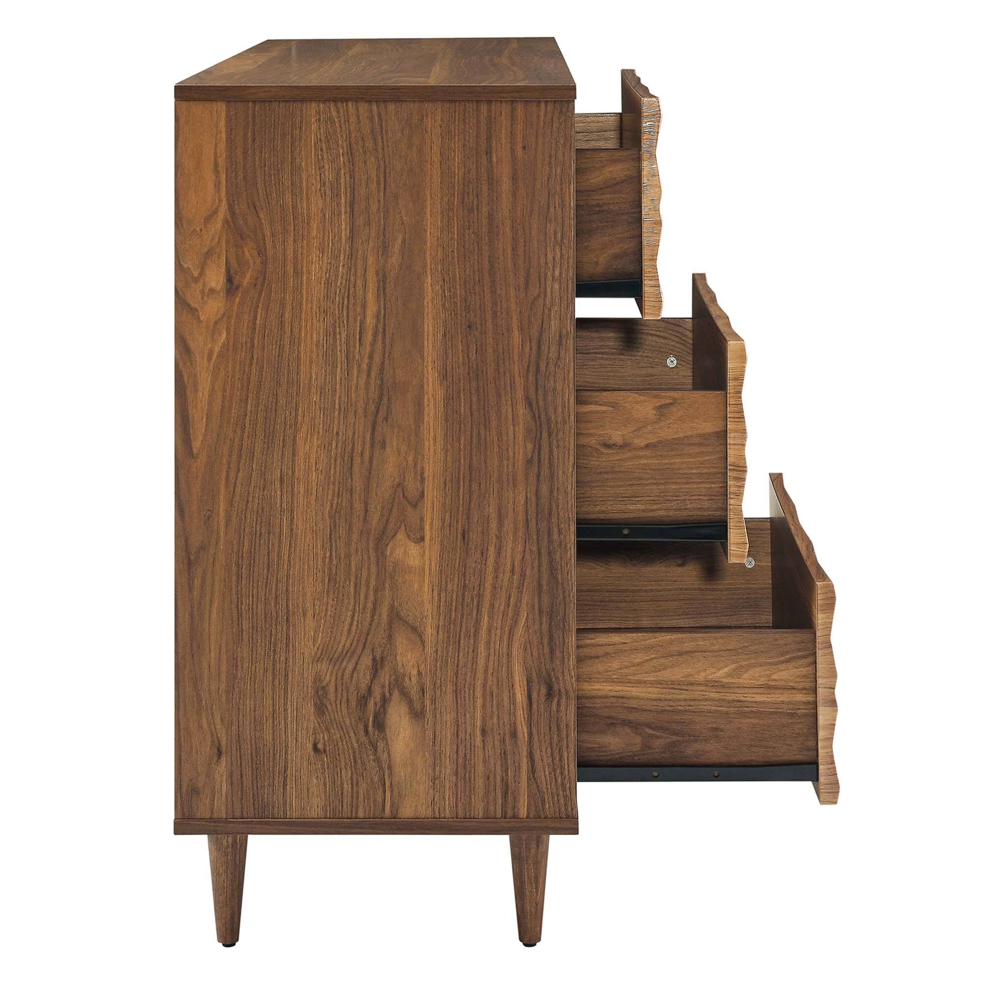 Alt View 4. Modway - Vespera 6-Drawer Dresser by Modway - Walnut.