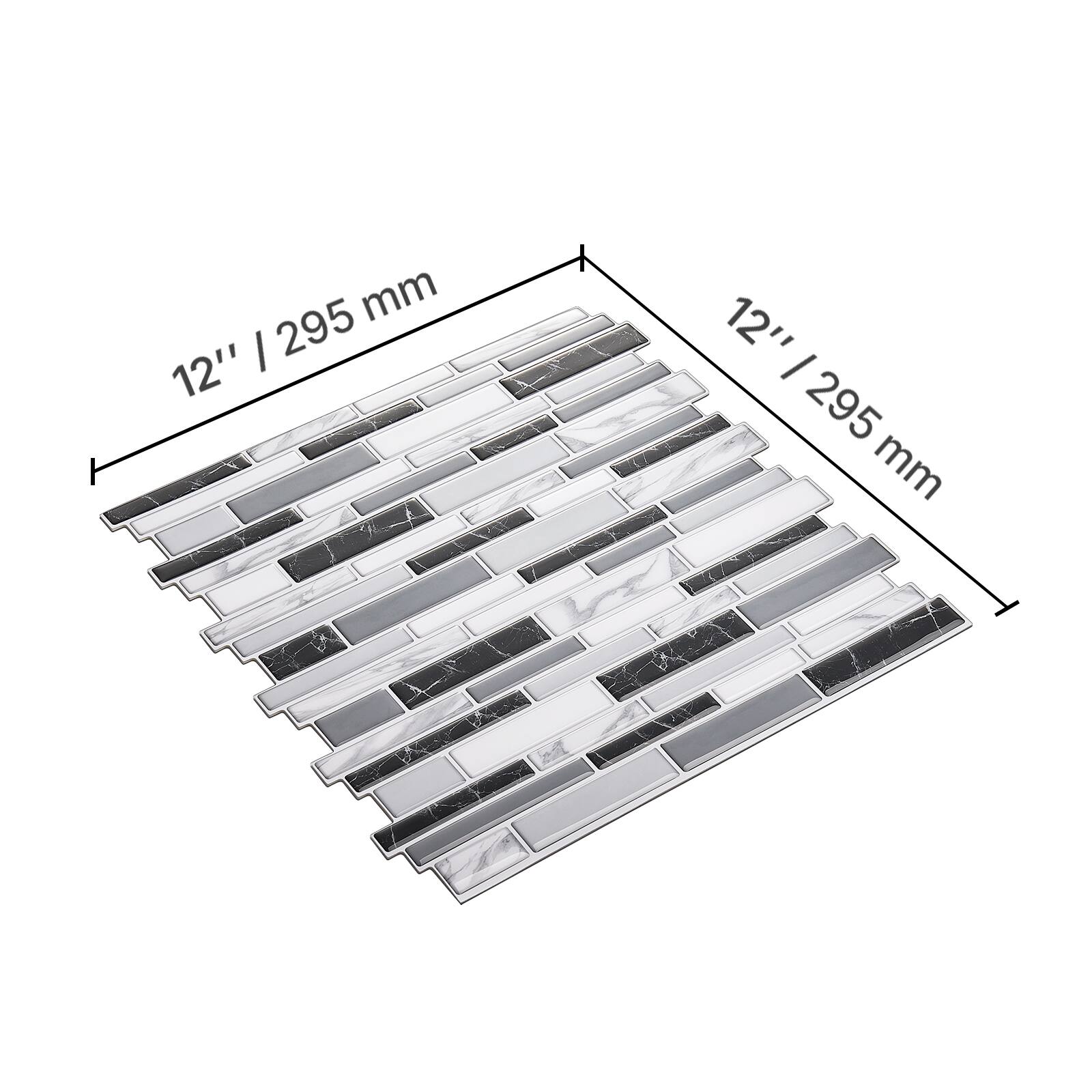 The text on the image is: "12" / 295 mm".