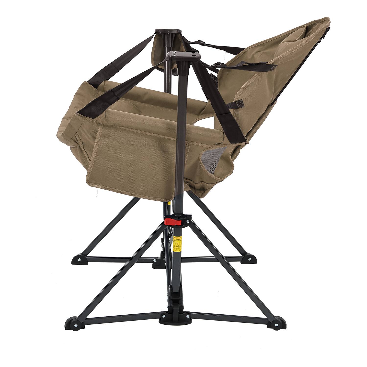 Alt View 2. Ainfox - Ainfox Oversized Camping Folding Chair,  Portable Heavy Duty Swing Chair Hammock - brown.