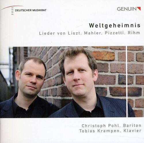 DEUTSCHER MUSIKRAT  
GENUIN

Weltgeheimnis  
Lieder von Liszt, Mahler, Pizzetti, Rihm

Christoph Pohl, Bariton  
Tobias Krampen, Klavier