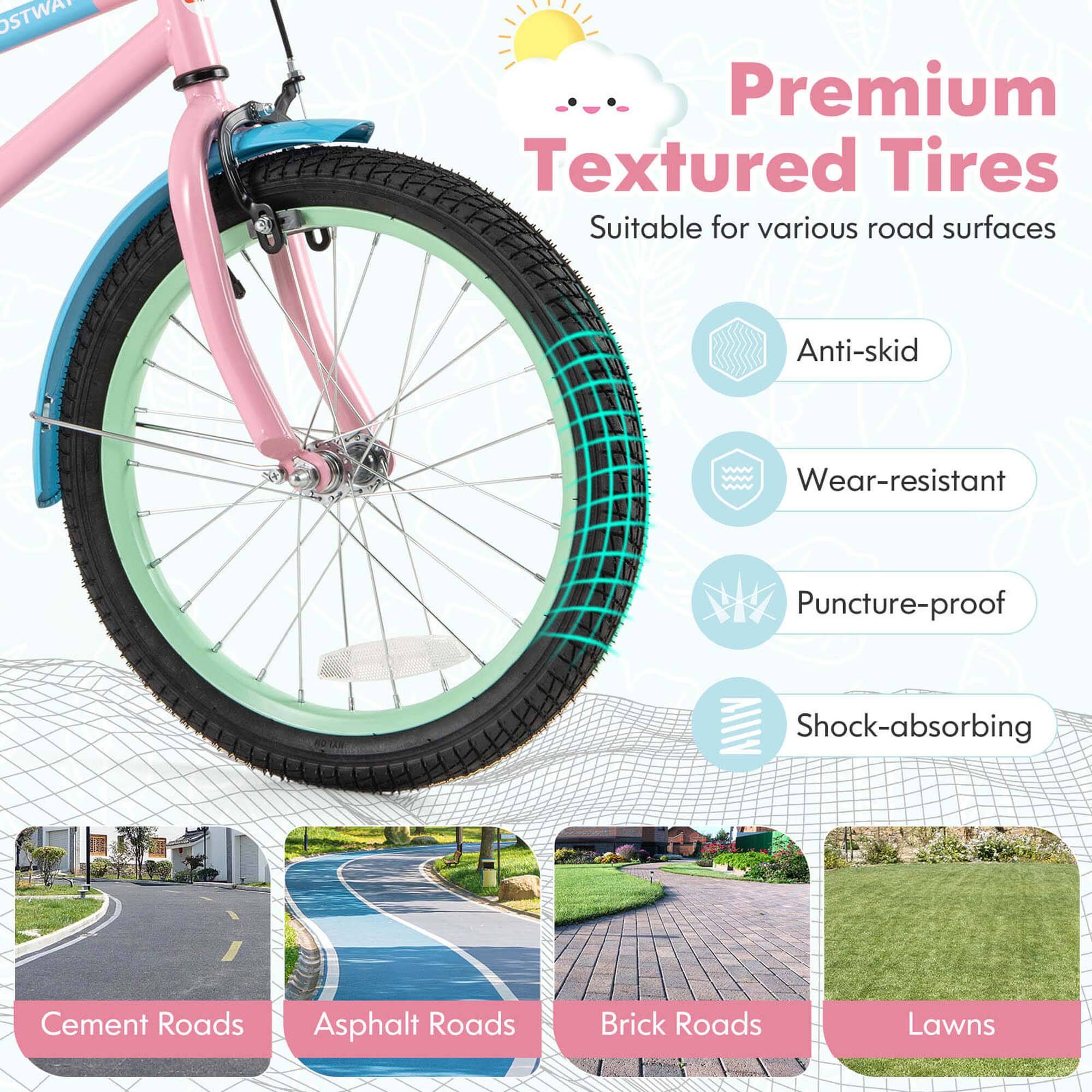 Premium Textured Tires  
Suitable for various road surfaces  

- Anti-skid  
- Wear-resistant  
- Puncture-proof  
- Shock-absorbing  

Cement Roads  
Asphalt Roads  
Brick Roads  
Lawns