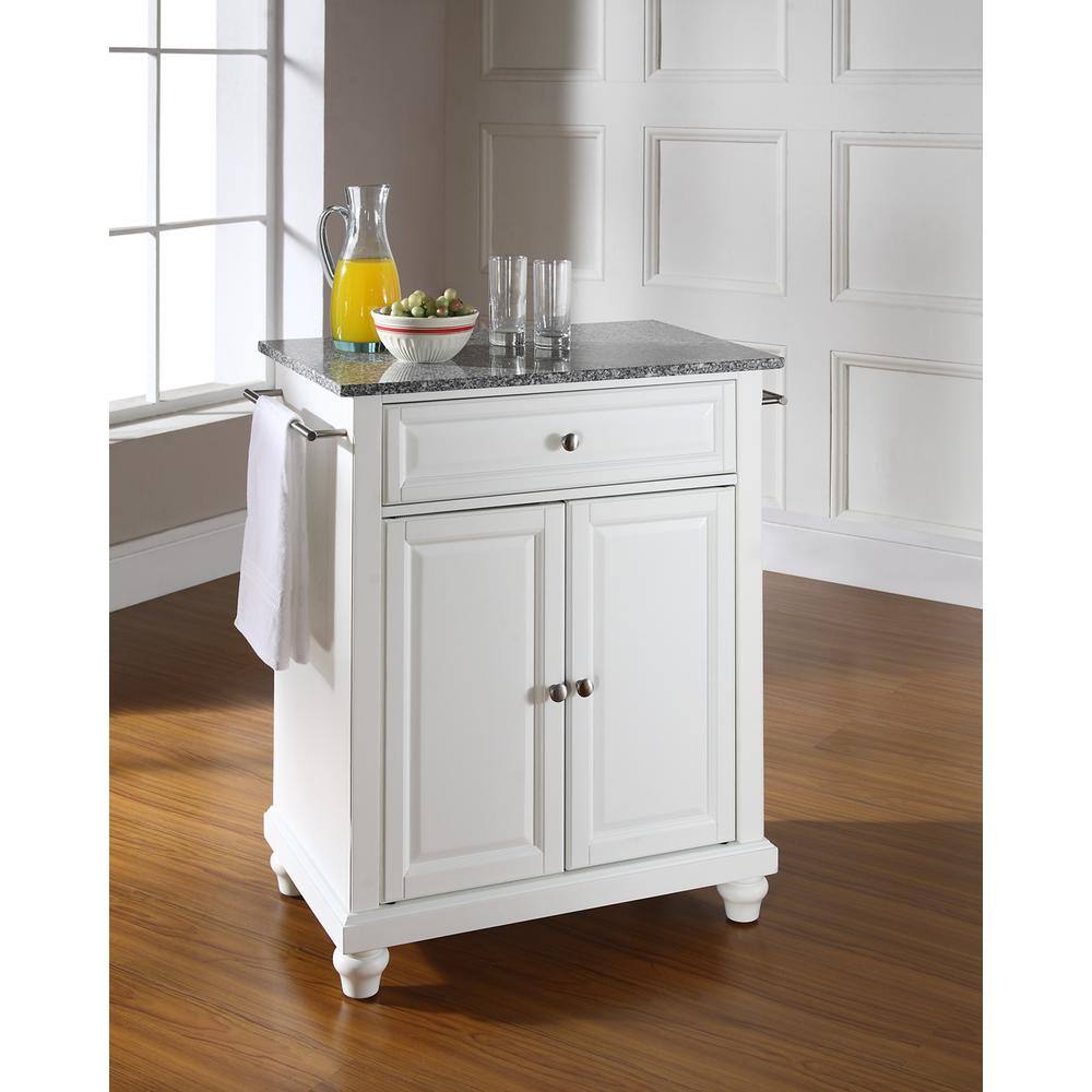 Left. Crosley Furniture - Cambridge Granite Top Portable Kitchen Island/Cart - White.