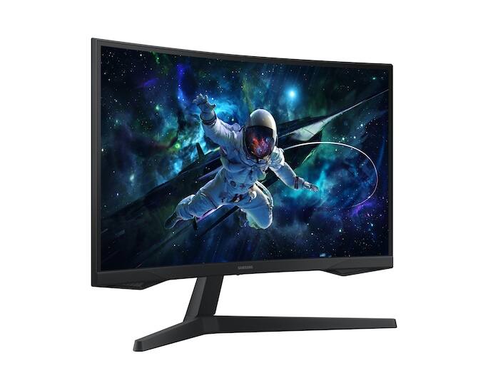 Back. Samsung - Odyssey G5 27" QHD 165Hz 1ms GTG Curved VA LED FreeSync Gaming Monitor (LS27CG550ENXZA) – Black.
