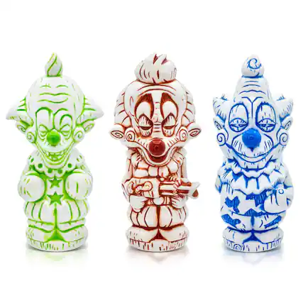 Front. Toynk - Geeki Tikis Killer Klowns From Outer Space Ceramic Mug Set of 3 - Assorted.