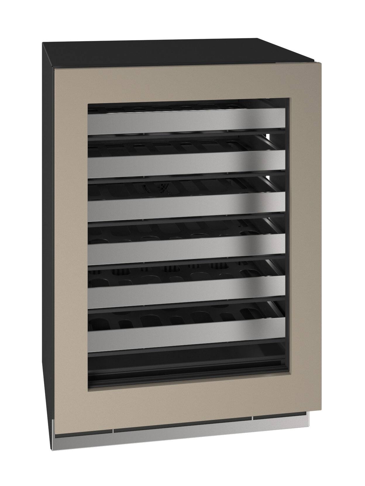 Angle. U-Line - 24"W. 2.8 Cu.Ft. Built-In Wine Refrigerator-Panel Ready Frame w. Glass - Panel Ready.