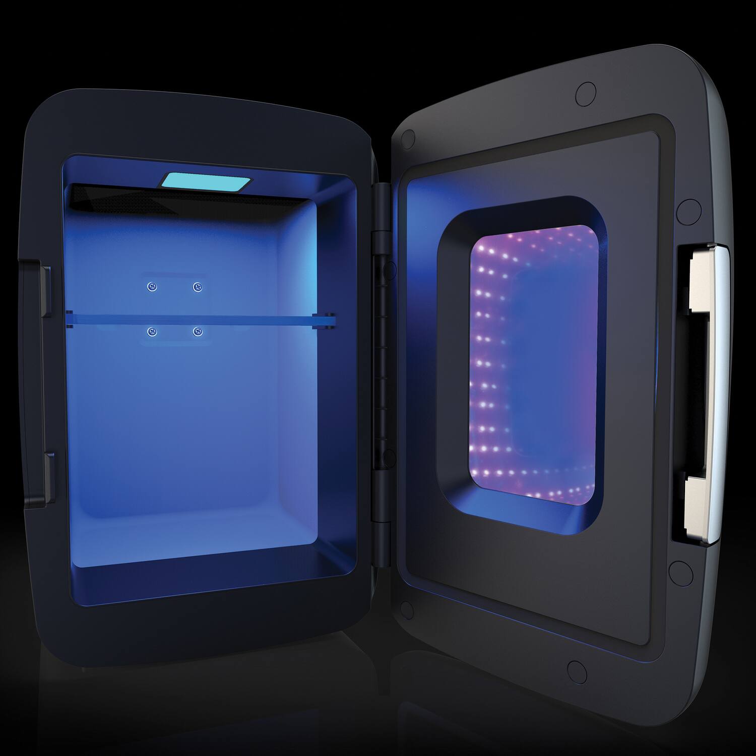 Back. Frigidaire - Frigidaire Efmis179-stealth-cp4 6-can Retro Gaming Light-up Portable Beverage Mini Fridge, Efmis179 (stealth) - black.