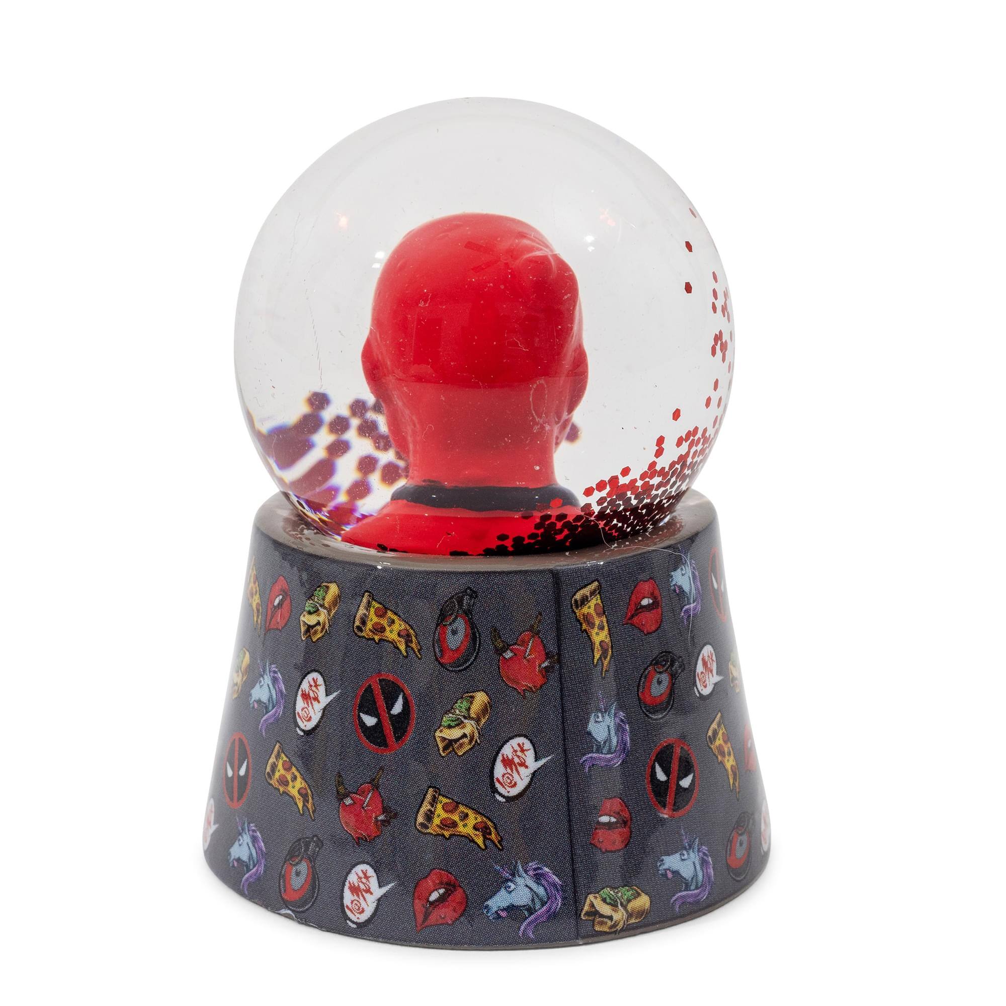 Alt View 2. Marvel - Marvel Deadpool 3-Inch Mini Light-Up Snow Globe - Red.