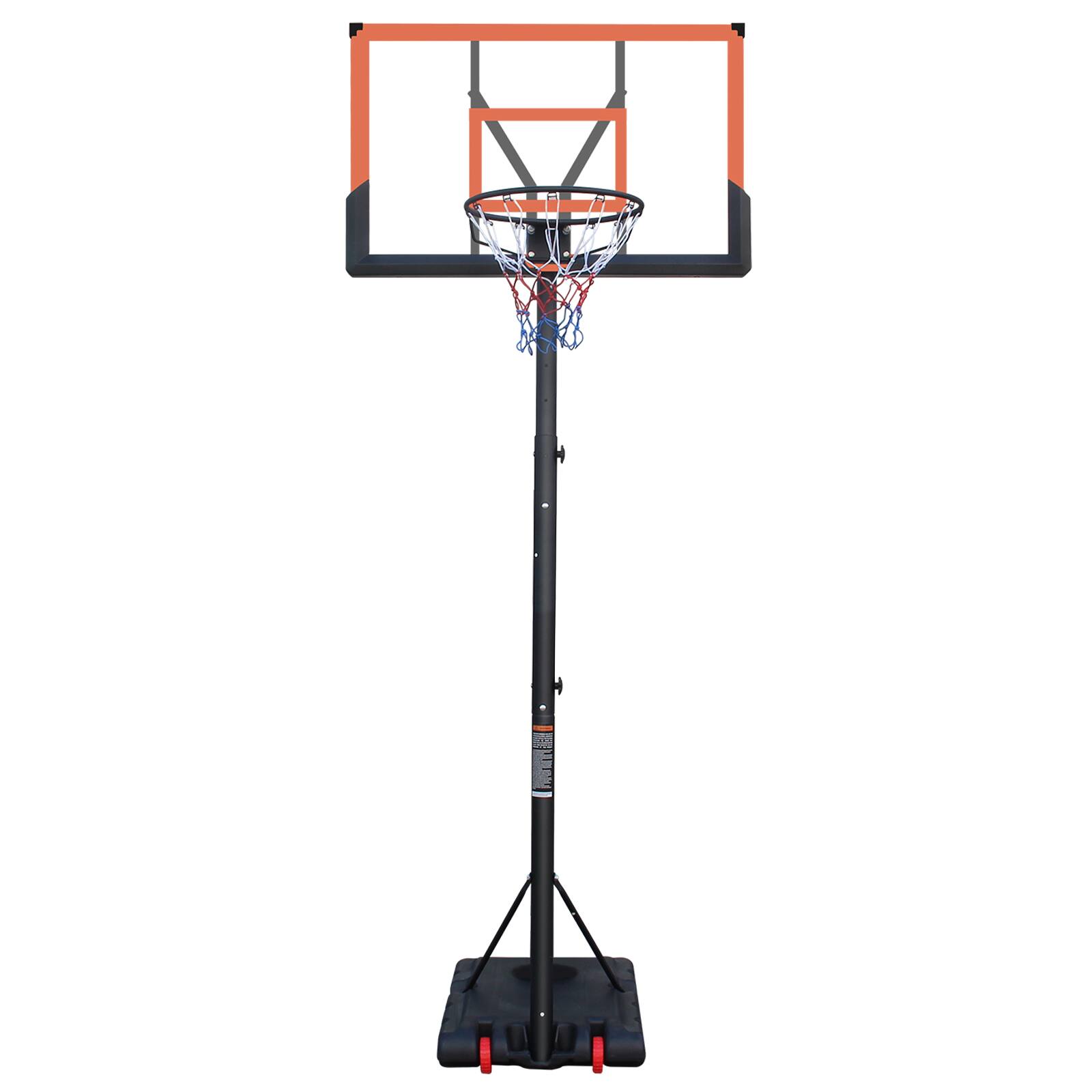 Alt View 4. APRILSOUL - Basketball Hoop 610ft 44 Backboard Portable Orange Indoor Outdoor - Black,Orange.