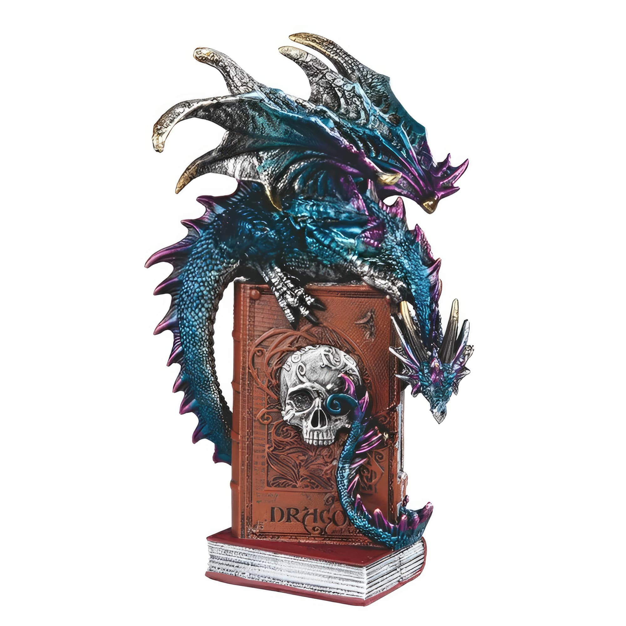 FC Design - 8.75"H Dragon on a Book Figurine Statue Office/Computer Desk Tabletop Medieval Gaming Home Decor Gift - Multi-Color
