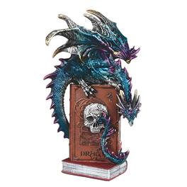 FC Design - 8.75"H Dragon on a Book Figurine Statue Office/Computer Desk Tabletop Medieval Gaming Home Decor Gift - Multi-Color