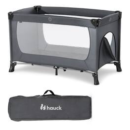 hauck - Dream N Play Plus Travel Pack Cot, Babies & Toddlers up to 33 Pounds, Grey - Gray
