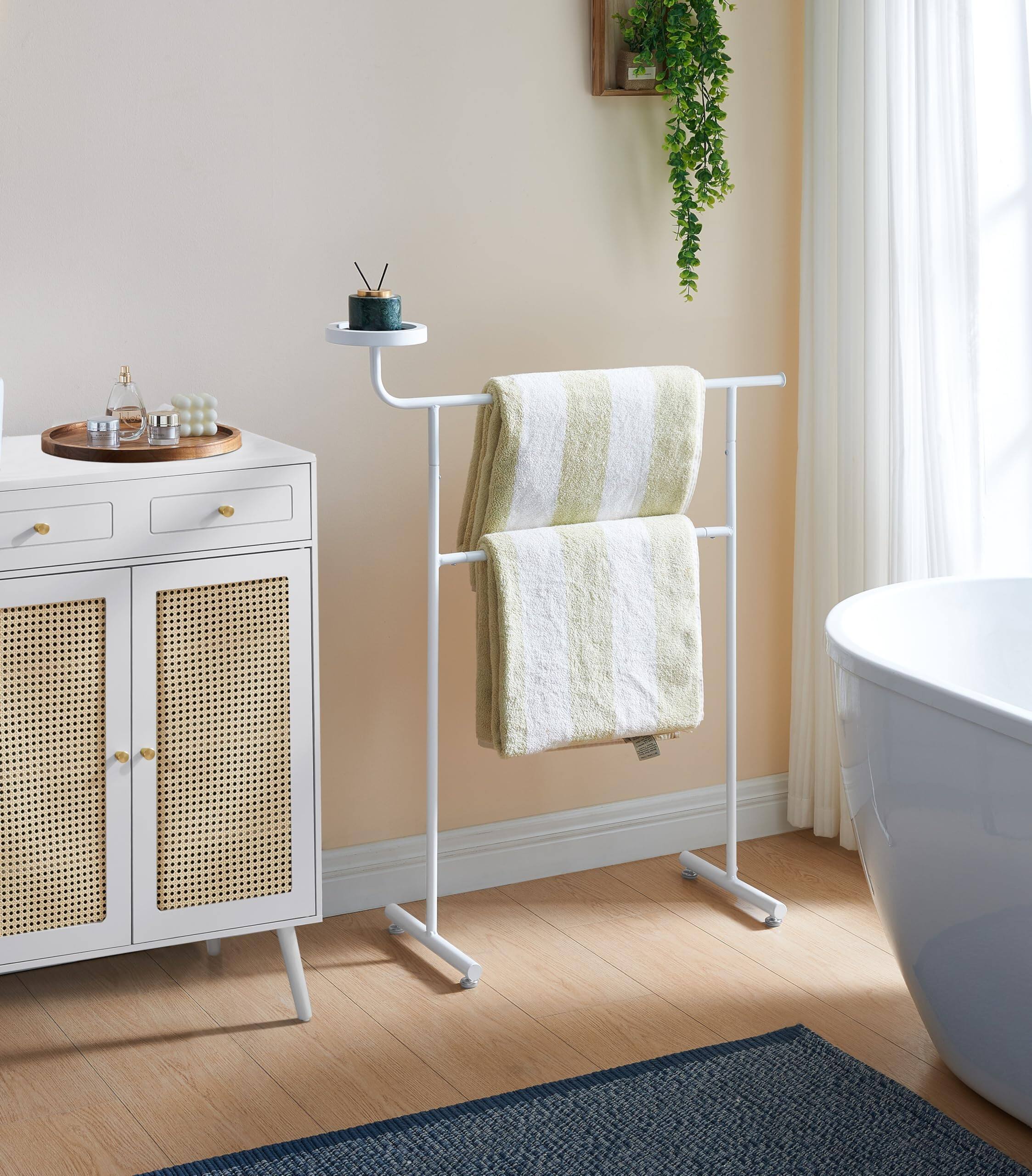 Alt View 1. Kings Brand Furniture - Kings Brand Furniture Valet Clothes Stand with Storage Tray - White.