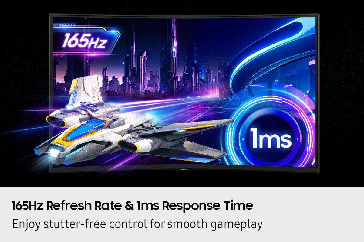 165Hz Refresh Rate & 1ms Response Time
Enjoy stutter-free control for smooth gameplay