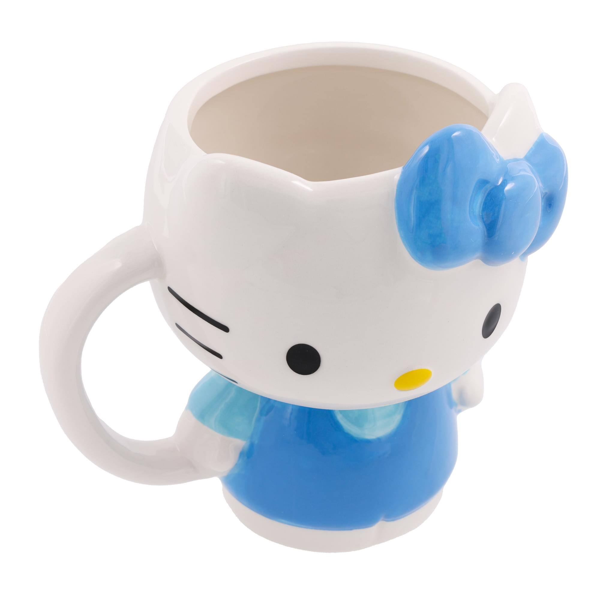 Alt View 10. Silver Buffalo - Sanrio Hello Kitty Blue Sculpted Ceramic Mug | Holds 20 Ounces - Blue.