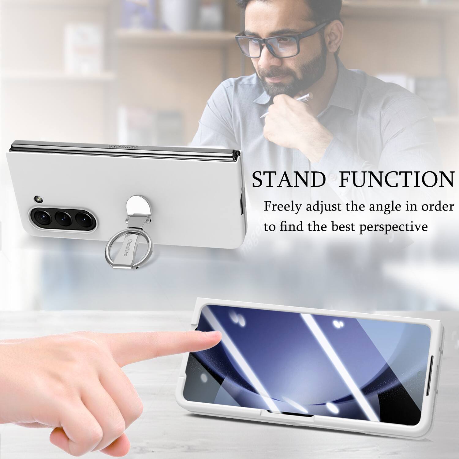 Nv CaseHoo STAND FUNCTION  
Freely adjust the angle in order to find the best perspective