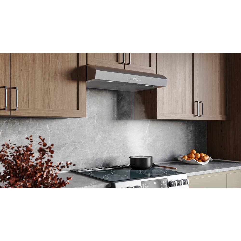 Alt View 10. Broan - Broan-NuTone 30-Inch Under Cabinet Range Hood, ENERGY STAR, 350 Max Blower CFM, Stailess Steel - Stainless Steel.