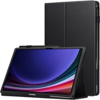SaharaCase - Folio Case for Samsung Galaxy Tab S8 Ultra and Tab S9 Ultra - Black - Angle_Zoom