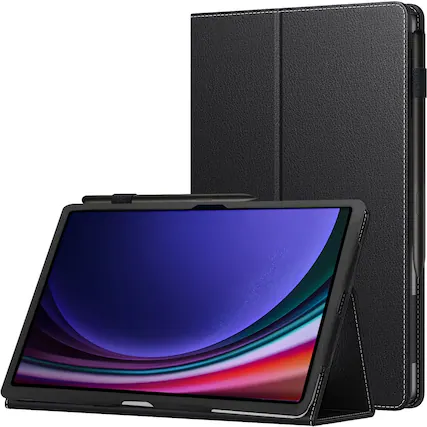 Angle. SaharaCase - Folio Case for Samsung Galaxy Tab S10 Ultra, Tab S9 Ultra, and Tab S8 Ultra - Black.