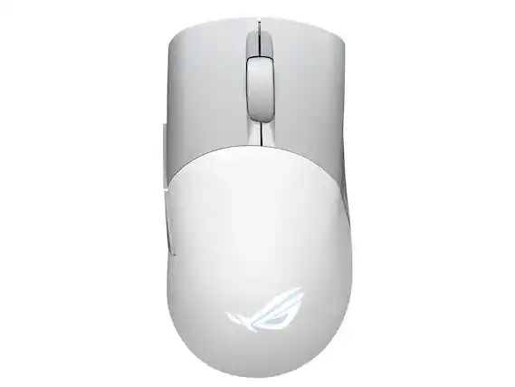 Front. ASUS - Asus ROG Keris Wireless Mouse, Tri-mode, 36000 DPI, 5 Buttons, SpeedNova, White - White.