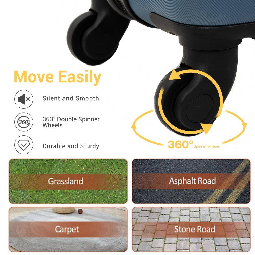 Move Easily

- Silent and Smooth
- 360° Double Spinner Wheels
- Durable and Sturdy

360° Spinner wheels

Grassland
Asphalt Road
Carpet
Stone Road