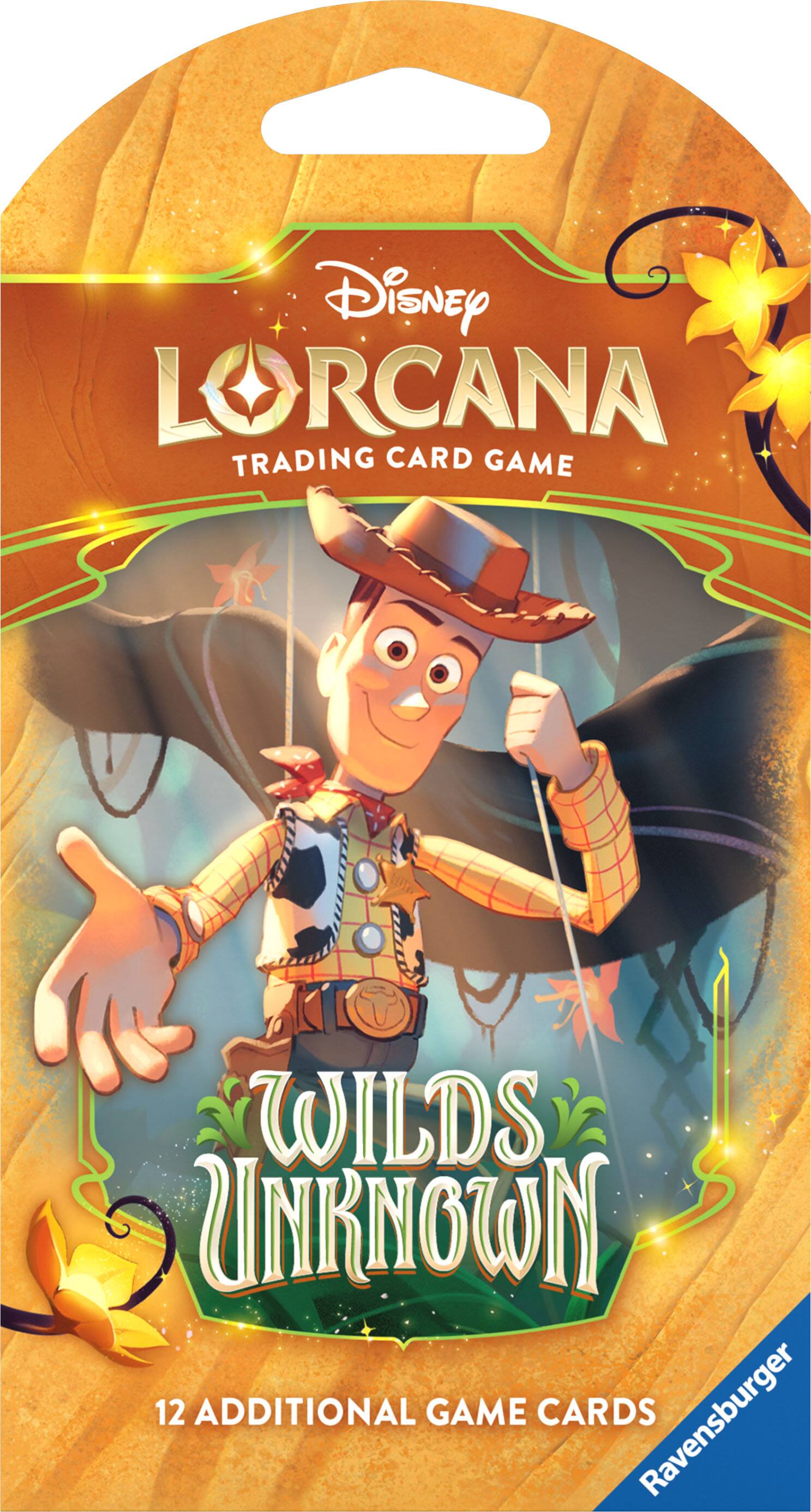 Disney Lorcana Trading Card Game  
Wilds Unknown  
12 Additional Game Cards  
Ravensburger